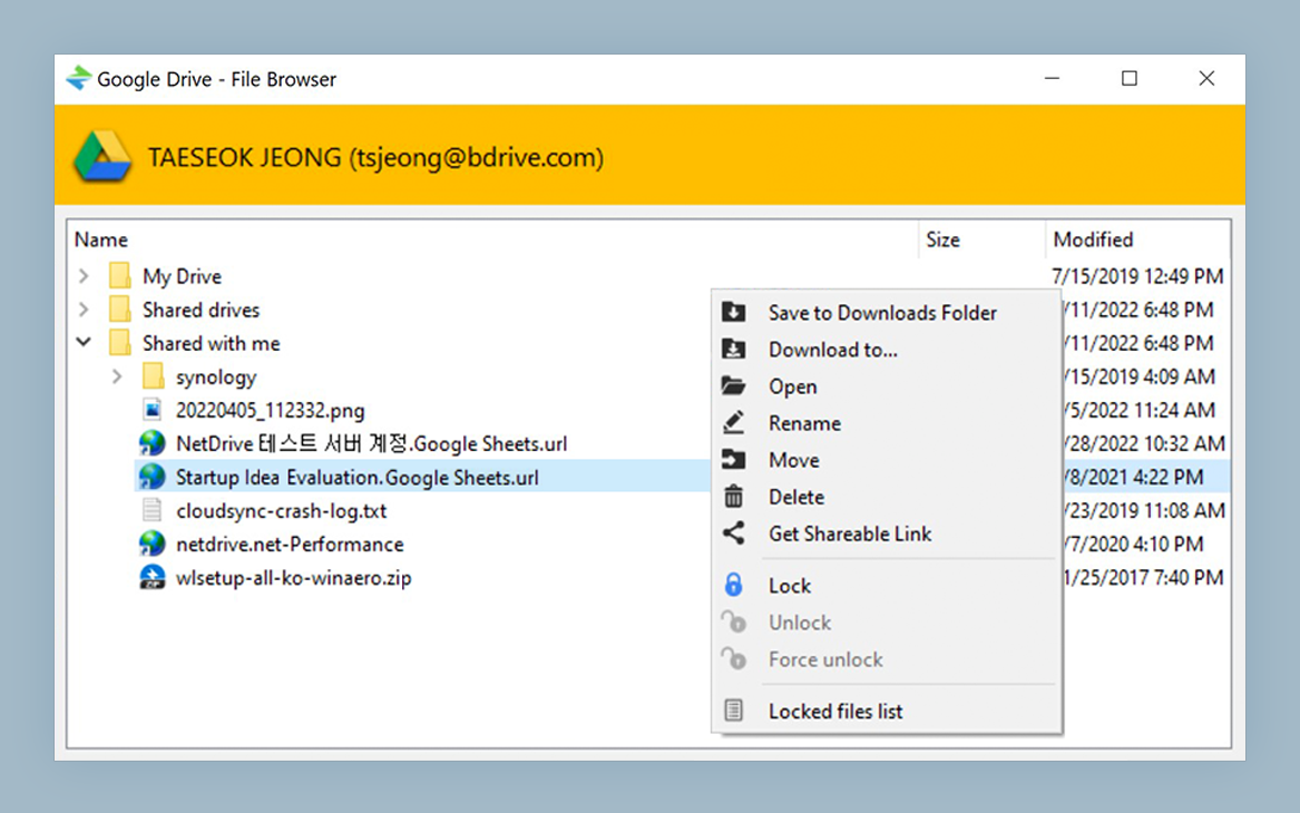NetDrive 檔案管理